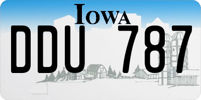 IA license plate DDU787