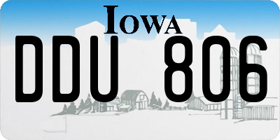IA license plate DDU806