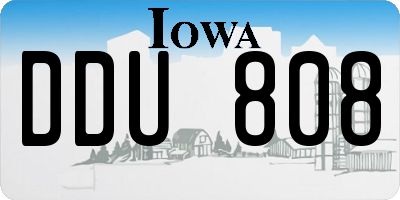 IA license plate DDU808