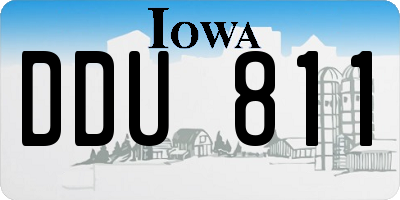 IA license plate DDU811
