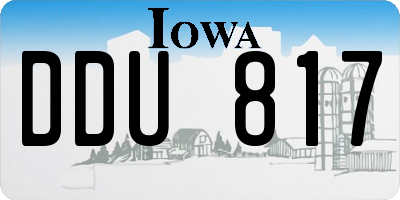 IA license plate DDU817