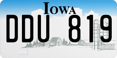 IA license plate DDU819