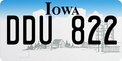 IA license plate DDU822