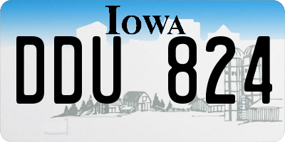 IA license plate DDU824