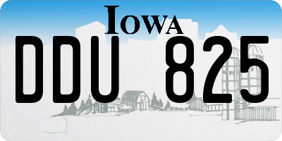 IA license plate DDU825