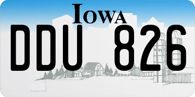 IA license plate DDU826