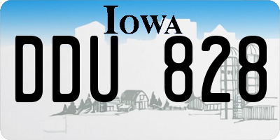 IA license plate DDU828