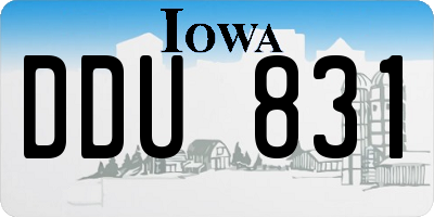 IA license plate DDU831