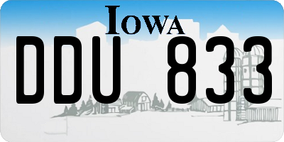 IA license plate DDU833