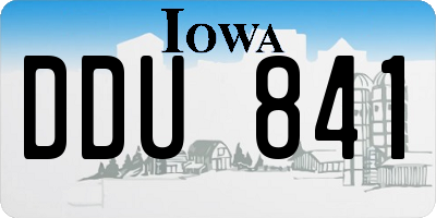 IA license plate DDU841