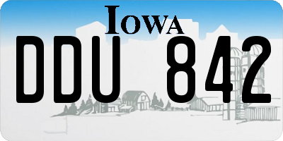 IA license plate DDU842