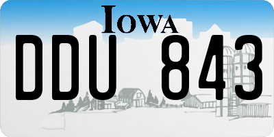 IA license plate DDU843