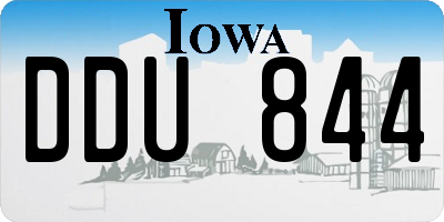 IA license plate DDU844