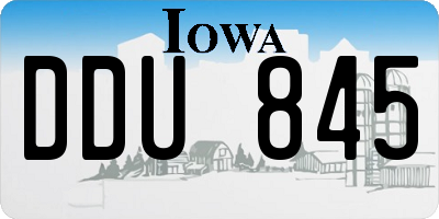 IA license plate DDU845