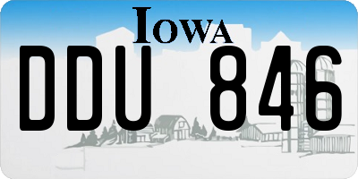 IA license plate DDU846