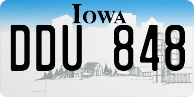 IA license plate DDU848