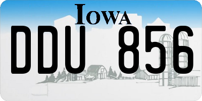 IA license plate DDU856