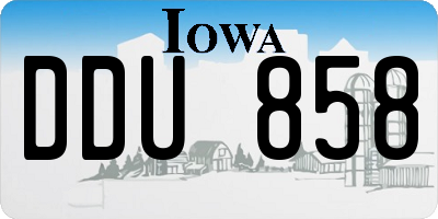 IA license plate DDU858