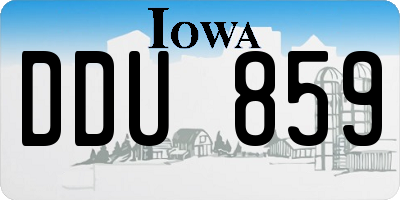 IA license plate DDU859