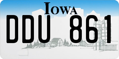 IA license plate DDU861