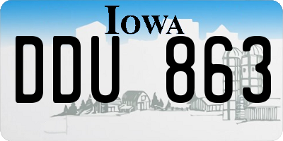 IA license plate DDU863