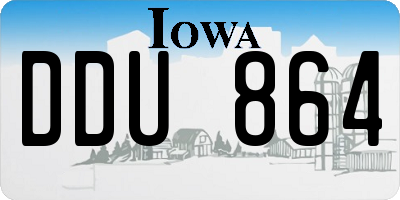 IA license plate DDU864