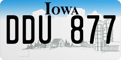 IA license plate DDU877