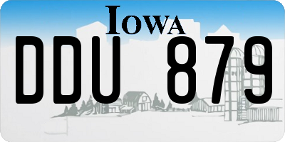 IA license plate DDU879
