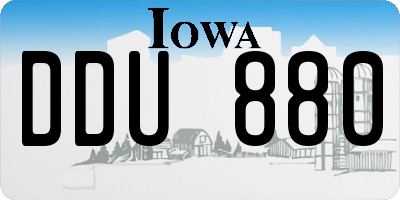 IA license plate DDU880