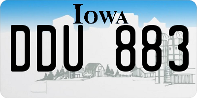 IA license plate DDU883