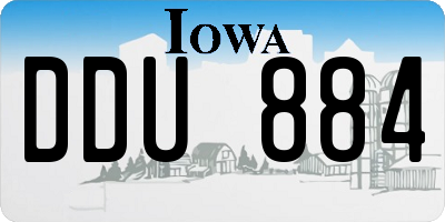 IA license plate DDU884