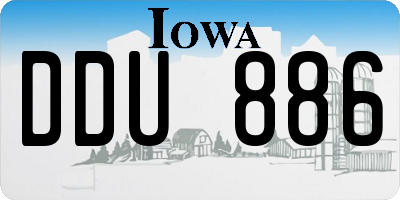 IA license plate DDU886
