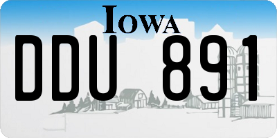 IA license plate DDU891
