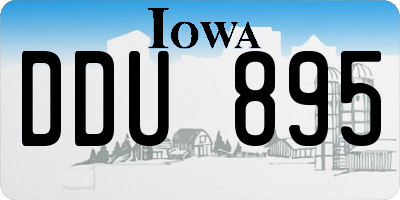 IA license plate DDU895