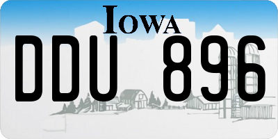 IA license plate DDU896