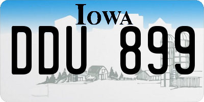 IA license plate DDU899