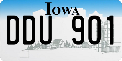IA license plate DDU901