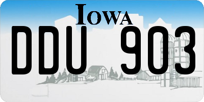 IA license plate DDU903
