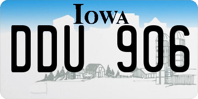 IA license plate DDU906