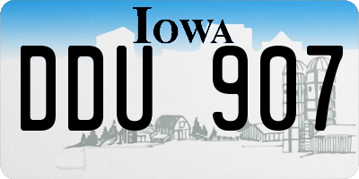 IA license plate DDU907