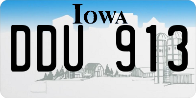 IA license plate DDU913