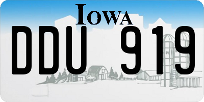 IA license plate DDU919