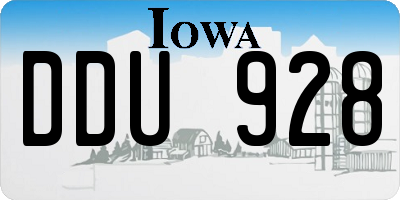 IA license plate DDU928