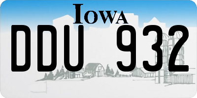 IA license plate DDU932