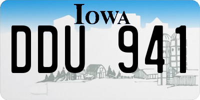 IA license plate DDU941