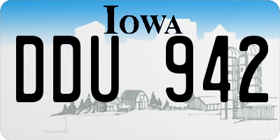 IA license plate DDU942