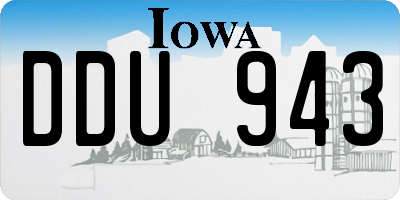 IA license plate DDU943