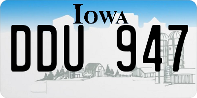 IA license plate DDU947