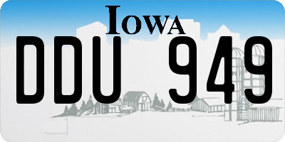 IA license plate DDU949