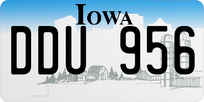 IA license plate DDU956